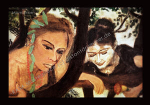 “Pulindis in the Tree – Detail of Mumbiram’s Forest Women” – Rasa Masterpiece